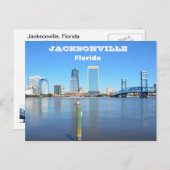 Jacksonville, Florida Skyline Briefkaart (Voorkant / Achterkant)