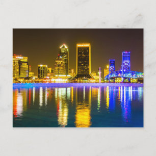 Jacksonville Florida skyline Langs de rivier Briefkaart