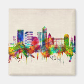 Jacksonville Florida Skyline Magneet (Voorkant)