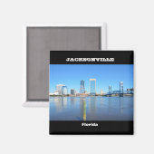 Jacksonville, Florida Skyline Magneet (Voorkant / Achterkant)