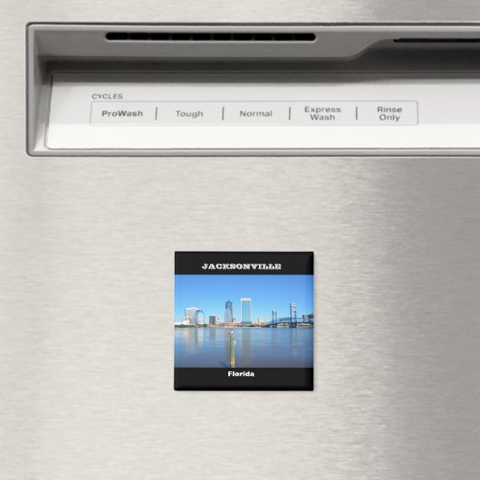 Jacksonville, Florida Skyline Magneet (Insitu (Vaatwasser))