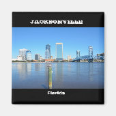 Jacksonville, Florida Skyline Magneet (Voorkant)