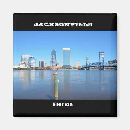 Jacksonville, Florida Skyline Magneet (Voorkant)