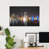 Jacksonville Florida Skyline Poster (Thuiskantoor)