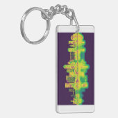 Jacksonville Florida Skyline Sleutelhanger (Voorkant Links)