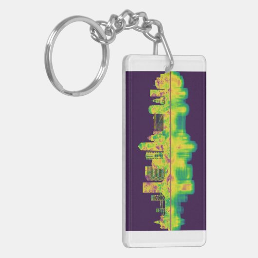 Jacksonville Florida Skyline Sleutelhanger (Voorkant Links)