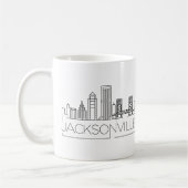 Jacksonville, Florida | Stad gestileerde Skyline Koffiemok (Links)