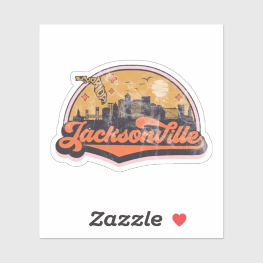 Jacksonville, Florida Sticker (Vel)