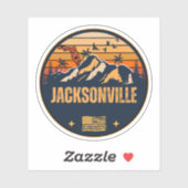 Jacksonville, Florida  Sticker (Vel)