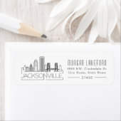 Jacksonville, Florida Stylized Skyline | Etiket (Insitu)