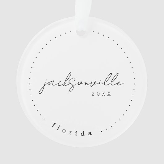 Jacksonville Florida Travel United States Simple Ornament (voorkant)