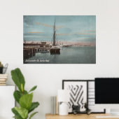 Jacksonville, Florida - Uitzicht van Harbour met Poster (Thuiskantoor)