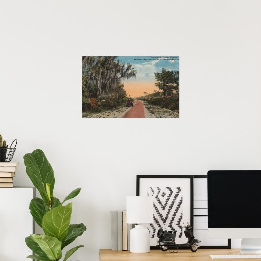 Jacksonville, Florida - Uitzicht van John Anderson Poster (Thuiskantoor)