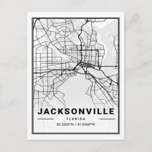 Jacksonville Florida USA Travel City Map Briefkaart