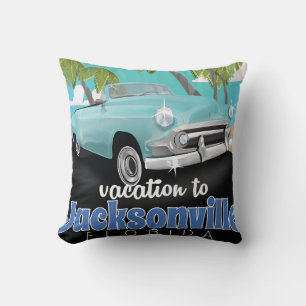 Jacksonville, Florida, USA vintage poster. Kussen