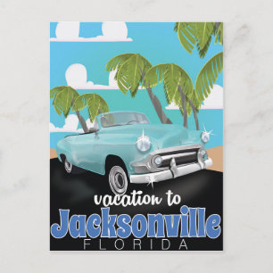 Jacksonville, Florida, USA vintage reisposter. Briefkaart