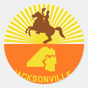Jacksonville, Florida, Verenigde Staten vlag Ronde Sticker