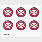 Jacksonville Florida Vierkante Sticker (Vel)