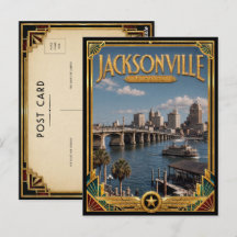 Jacksonville Florida Vintage Art Deco Gouden Tijdp