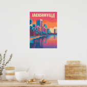 Jacksonville Florida Vintage Travel Poster (Keuken)