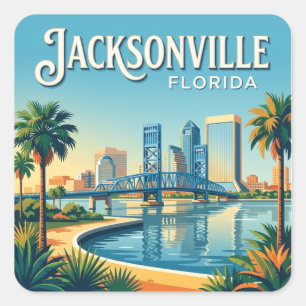 Jacksonville Florida VS Vierkante Sticker