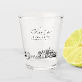 Jacksonville huwelijksgeschenk Cheers Shotglas Shot Glas