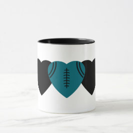 Jacksonville Jaguars Football Heart Design Mok