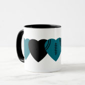 Jacksonville Jaguars Football Heart Design Mok (Voorkant links)