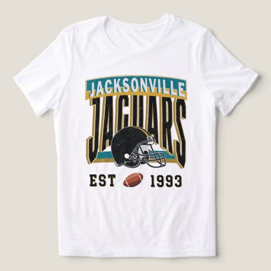 Jacksonville Jaguars Vintage Helm T-shirt (Design voorkant)