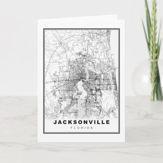 Jacksonville Map Kaart (Voorkant)