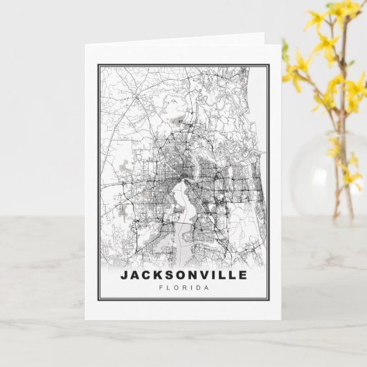 Jacksonville Map Kaart (Gele Bloem)