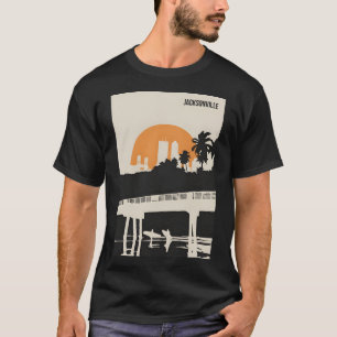 Jacksonville Minimal Florida Travel Poster T-shirt