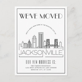Jacksonville Modern Deco | Adres wijzigen Aankondigingskaart