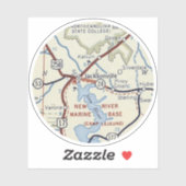 Jacksonville NC en Camp Lejeune Sticker (Vel)