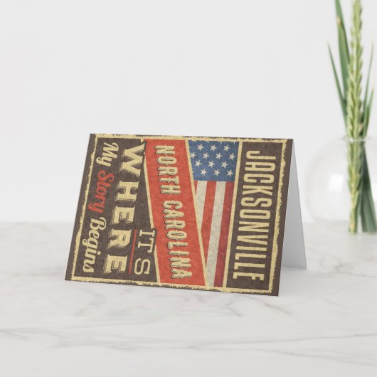 Jacksonville North Carolina Kaart (Voorkant)