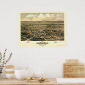 Jacksonville, OR Panoramic Map - 1883 Poster (Keuken)