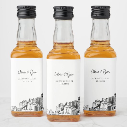 Jacksonville Party Favor Welkom Gift Custom Likeurfles Etiket (Flessen)