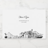 Jacksonville Party Favor Welkom Gift Custom Likeurfles Etiket (Enkel label)