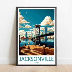 Jacksonville Reisprint Muur Kunst Jacksonville Wa Poster