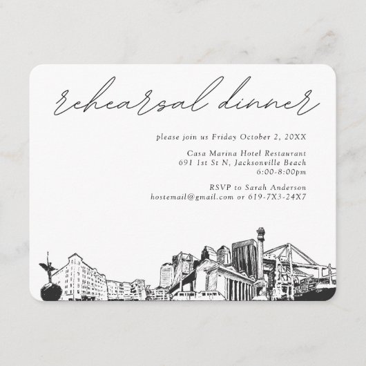 Jacksonville Repetitie Uitnodigen Behuizing Kaart (Voorkant)