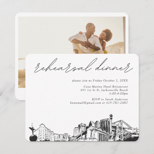 Jacksonville Repetitie Uitnodigen Behuizing Kaart (Voorkant / Achterkant)