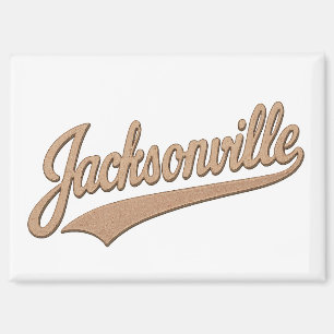 Jacksonville Retro Koper Schrift – Vintage Cursief Magneet