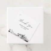 Jacksonville-schets-huwelijksgunst Moderne Favor T Bedankjes Labels (In situ)