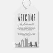 Jacksonville Silhouet | Welkomstbericht Cadeautags Cadeaulabel (Voorkant)
