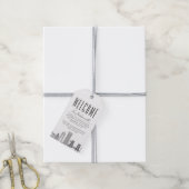 Jacksonville Silhouet | Welkomstbericht Cadeautags Cadeaulabel (Met Touw)