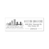 Jacksonville Skyline | Aangepast adres Zelfinktende Stempel (Design)