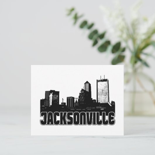 Jacksonville Skyline Briefkaart (Staand voorkant)