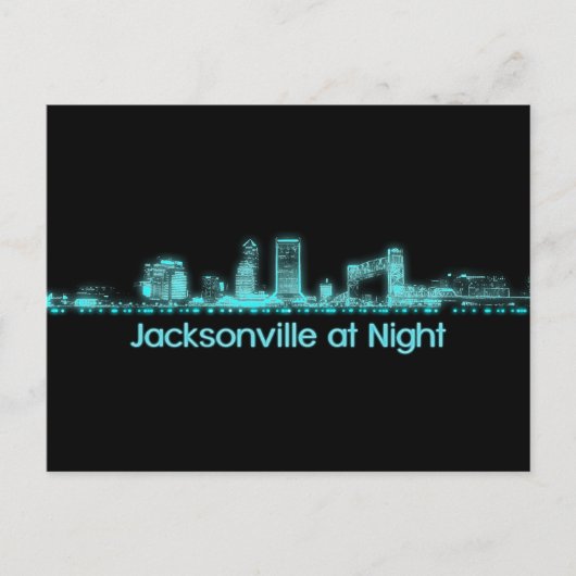 Jacksonville Skyline Briefkaart (Voorkant)