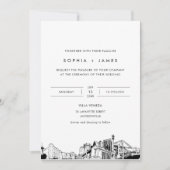 Jacksonville Skyline bruiloft uitnodiging met foto (Voorkant)