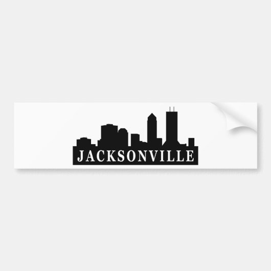 Jacksonville Skyline Bumpersticker (Voorkant)